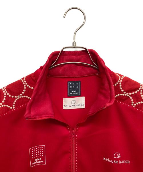 keisuke kanda（ケイスケカンダ）keisuke kanda (ケイスケカンダ) mina perhonen (ミナ ペルホネン) 手縫いのジャージ・トップス レッド サイズ:Lの古着・服飾アイテム