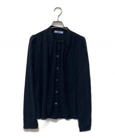 美品　プラダPRADA  ハート柄ボウタイブラウス　シルク100%サイズ38 3090058791040312_01_6616w.jpeg
