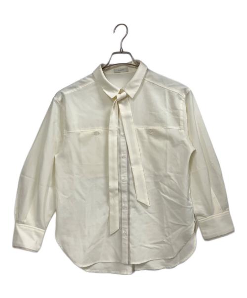 STRATA（エストラータ）STRATA (エストラータ) バイカラータイ付きシャツ アイボリー サイズ:FREEの古着・服飾アイテム