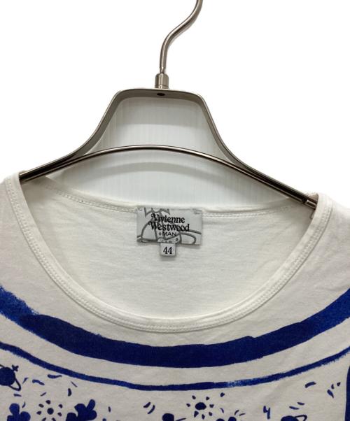Vivienne Westwood man（ヴィヴィアン ウェストウッド マン）Vivienne Westwood man (ヴィヴィアン ウェストウッド マン) ドッグクレスト リラックスTシャツ ホワイト サイズ:44の古着・服飾アイテム