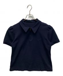 FOXEY NEWYORK（フォクシーニューヨーク）の古着「ジップポロシャツ」｜ネイビー