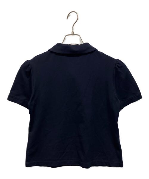 FOXEY NEWYORK（フォクシーニューヨーク）FOXEY NEWYORK (フォクシーニューヨーク) ジップポロシャツ ネイビー サイズ:40の古着・服飾アイテム