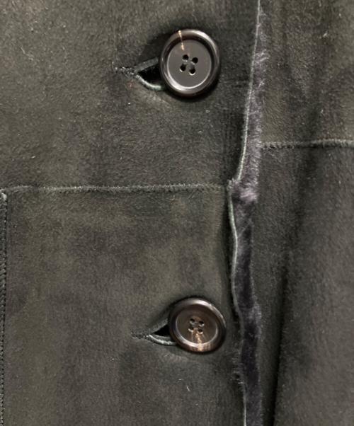 unknown（アンノーン）unknown (アンノーン) ノーカラームートンコート ブラック サイズ:9の古着・服飾アイテム