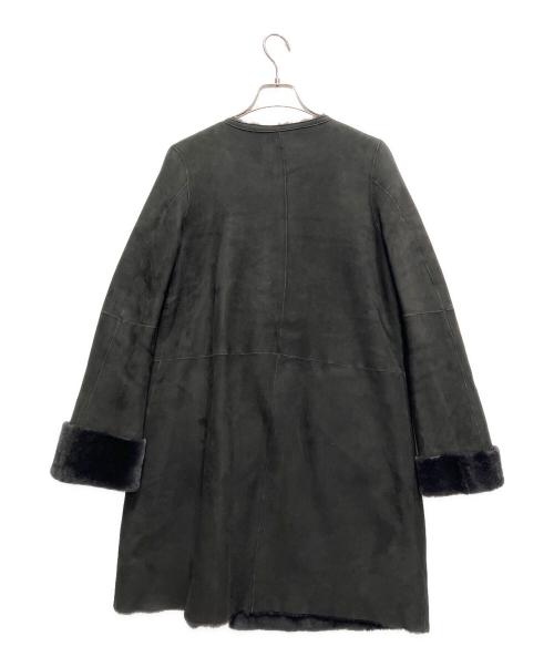 unknown（アンノーン）unknown (アンノーン) ノーカラームートンコート ブラック サイズ:9の古着・服飾アイテム