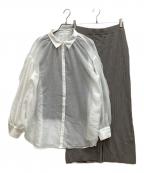 CADUNEカデュネ）の古着「シアーシャツ付き3点セット」｜グレー