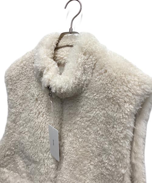 anuke（アンヌーク）anuke (アンヌーク) Eco Fur Vest アイボリー サイズ:36の古着・服飾アイテム