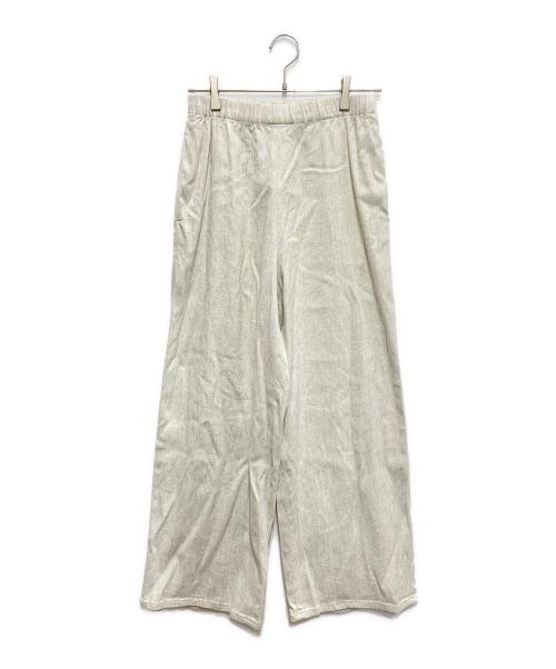 GALERIE VIE（ギャルリーヴィー）GALERIE VIE (ギャルリーヴィー) コットンリネンストレッチ イージーワイドパンツ グレー サイズ:36の古着・服飾アイテム