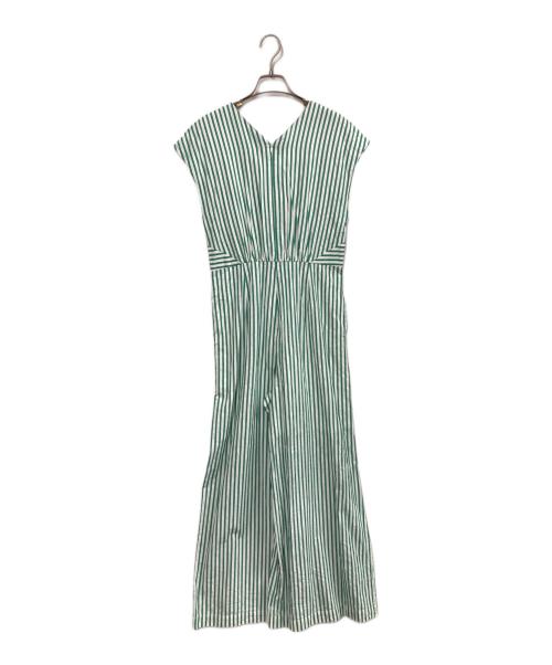 ne quittez pas（ヌキテパ）ne quittez pas (ヌキテパ) Poplin Stripe All In One グリーン サイズ:Mの古着・服飾アイテム