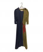 TOGA PULLAトーガ プルラ）の古着「Acetate jacquard dress」｜ネイビー