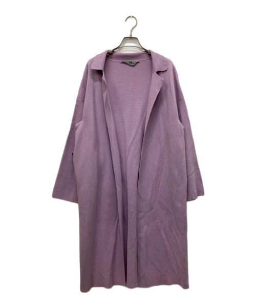 45R（フォーティファイブ・アール）45R (フォーティファイブ・アール) ニットコート ラベンダー サイズ:2の古着・服飾アイテム