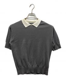 JOHN SMEDLEY（ジョンスメドレー）の古着「ニットポロシャツ」｜グレー