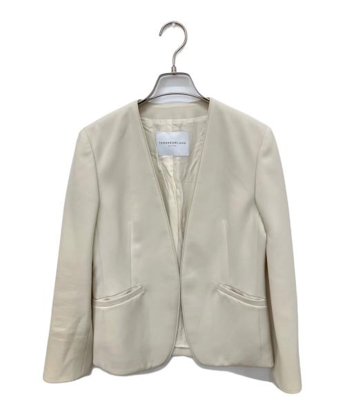 TOMORROW LAND（トゥモローランド）TOMORROW LAND (トゥモローランド) ドライダブルクロスノーカラージャケット アイボリー サイズ:36の古着・服飾アイテム