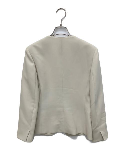 TOMORROW LAND（トゥモローランド）TOMORROW LAND (トゥモローランド) ドライダブルクロスノーカラージャケット アイボリー サイズ:36の古着・服飾アイテム