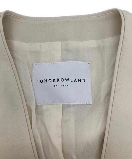 TOMORROW LAND（トゥモローランド）TOMORROW LAND (トゥモローランド) ドライダブルクロスノーカラージャケット アイボリー サイズ:36の古着・服飾アイテム