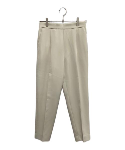 TOMORROW LAND（トゥモローランド）TOMORROW LAND (トゥモローランド) ドライダブルクロス フロントタックテーパードパンツ アイボリー サイズ:34の古着・服飾アイテム