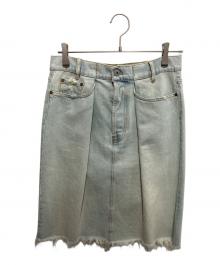 MIU MIU（ミュウミュウ）の古着「デニムスカート」｜ライトブルー