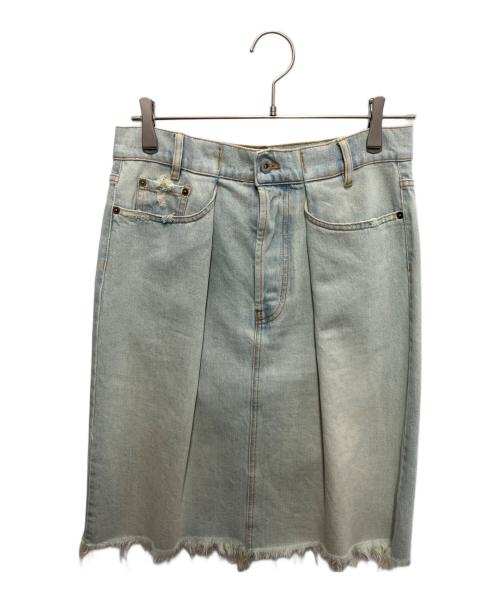 MIU MIU（ミュウミュウ）MIU MIU (ミュウミュウ) デニムスカート ライトブルー サイズ:38の古着・服飾アイテム