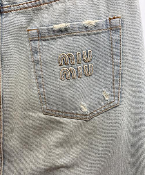 MIU MIU（ミュウミュウ）MIU MIU (ミュウミュウ) デニムスカート ライトブルー サイズ:38の古着・服飾アイテム