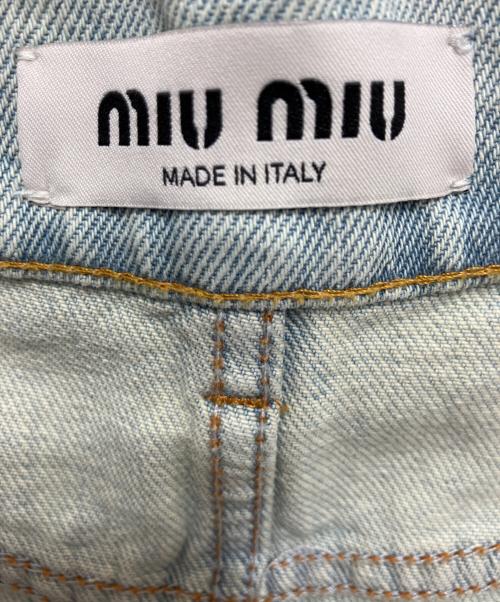 MIU MIU（ミュウミュウ）MIU MIU (ミュウミュウ) デニムスカート ライトブルー サイズ:38の古着・服飾アイテム