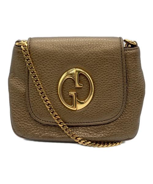 GUCCI（グッチ）GUCCI (グッチ) Pebbled Calfskin Small ブロンズの古着・服飾アイテム