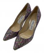 JIMMY CHOOジミーチュウ）の古着「スパンコールポインテッドトゥパンプス」｜パープル