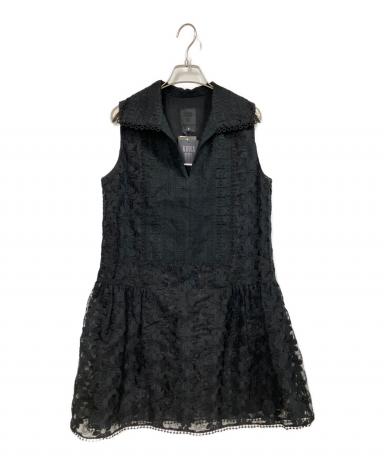 アナスイ　セール❣️18日迄レース刺繍ワンピース 中古・古着通販】ANNA SUI (アナスイ) 刺繍ワンピース ブラック サイズ