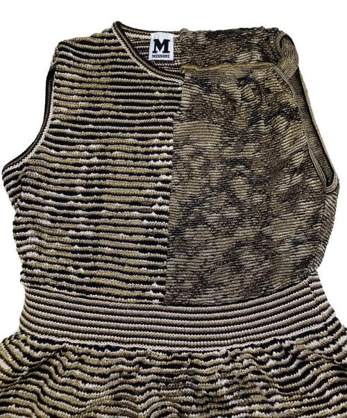missoni（ミッソーニ）missoni (ミッソーニ) ノースリーブワンピース ブラック サイズ:40の古着・服飾アイテム