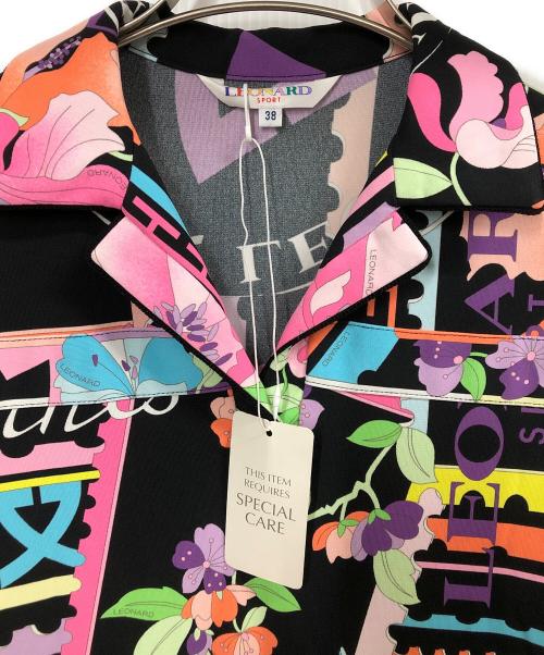 LEONARD SPORT（レオナール スポーツ）LEONARD SPORT (レオナール スポーツ) シャツワンピース ブラック サイズ:38 未使用品の古着・服飾アイテム