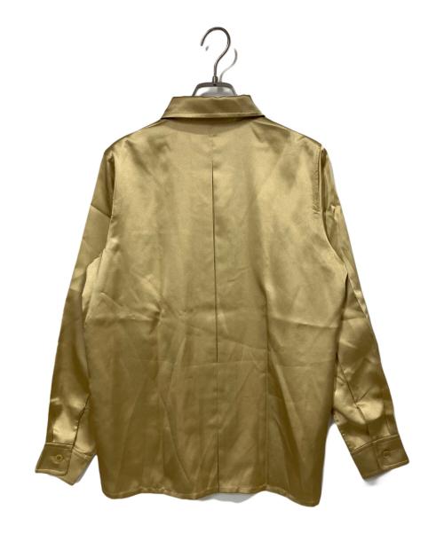 Yves Saint Laurent（イヴサンローラン）Yves Saint Laurent (イヴサンローラン) サテンシャツ ベージュ サイズ:36の古着・服飾アイテム