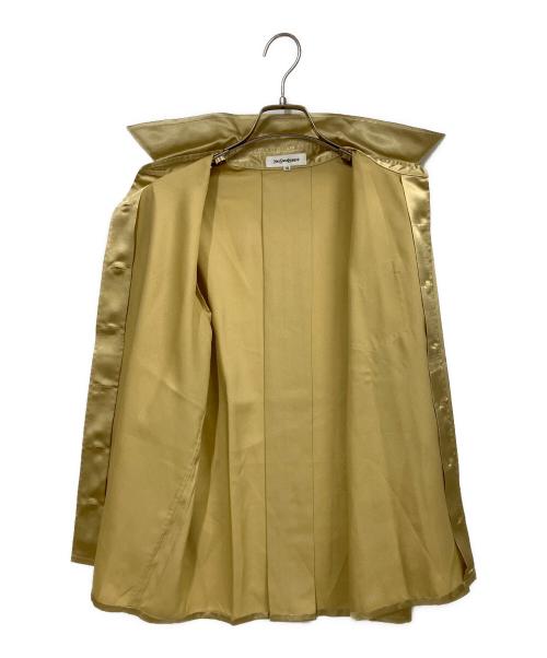 Yves Saint Laurent（イヴサンローラン）Yves Saint Laurent (イヴサンローラン) サテンシャツ ベージュ サイズ:36の古着・服飾アイテム