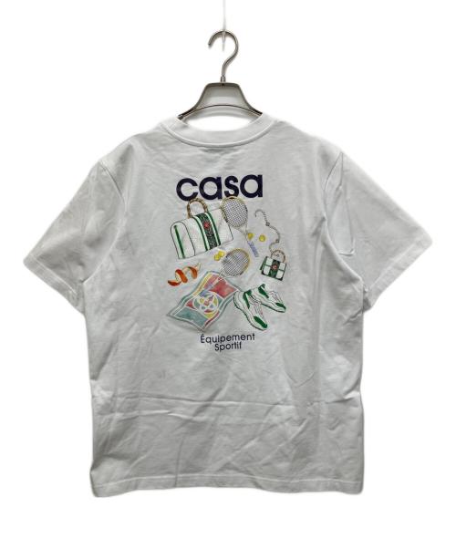 CASABLANCA（カサブランカ）CASABLANCA (カサブランカ) Equipement Sportif T-Shirt ホワイト サイズ:Lの古着・服飾アイテム