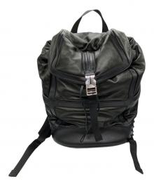 TOD'S（トッズ）の古着「ラバーペブル レザーリュック」｜ブラック