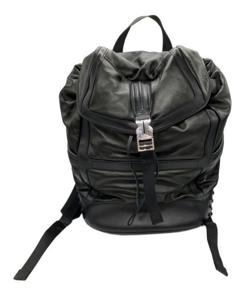 TOD'S（トッズ）TOD'S (トッズ) ラバーペブル レザーリュック ブラックの古着・服飾アイテム