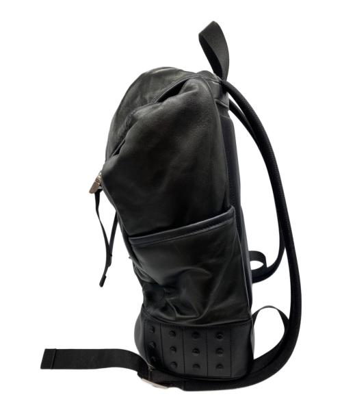 TOD'S（トッズ）TOD'S (トッズ) ラバーペブル レザーリュック ブラックの古着・服飾アイテム