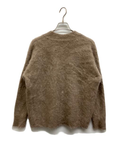 NOLLEY'S（ノーリーズ）NOLLEY'S (ノーリーズ) カシミヤファー加工Vネックカーディガン ブラウン サイズ:38の古着・服飾アイテム