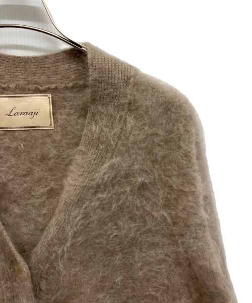 NOLLEY'S（ノーリーズ）NOLLEY'S (ノーリーズ) カシミヤファー加工Vネックカーディガン ブラウン サイズ:38の古着・服飾アイテム