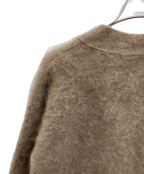 NOLLEY'S（ノーリーズ）NOLLEY'S (ノーリーズ) カシミヤファー加工Vネックカーディガン ブラウン サイズ:38の古着・服飾アイテム