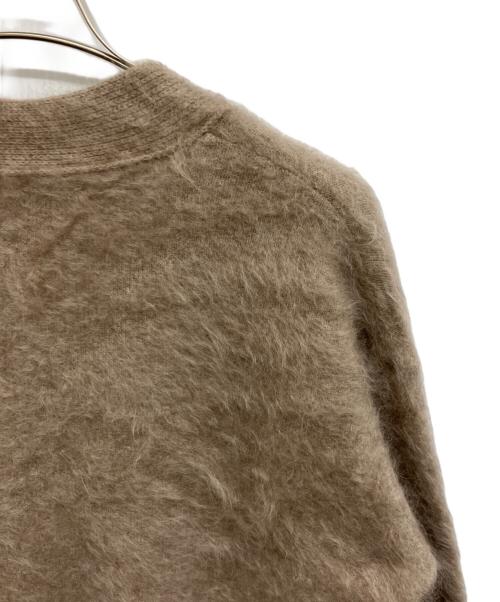 NOLLEY'S（ノーリーズ）NOLLEY'S (ノーリーズ) カシミヤファー加工Vネックカーディガン ブラウン サイズ:38の古着・服飾アイテム