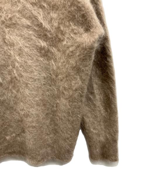 NOLLEY'S（ノーリーズ）NOLLEY'S (ノーリーズ) カシミヤファー加工Vネックカーディガン ブラウン サイズ:38の古着・服飾アイテム