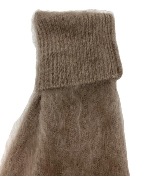 NOLLEY'S（ノーリーズ）NOLLEY'S (ノーリーズ) カシミヤファー加工Vネックカーディガン ブラウン サイズ:38の古着・服飾アイテム