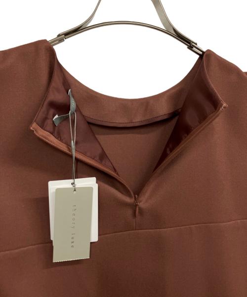 theory luxe（セオリーリュクス）theory luxe (セオリーリュクス) ラウンドヘムTブラウス ブラウン サイズ:38 未使用品の古着・服飾アイテム