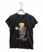 POLO RALPH LAURENポロ・ラルフローレン）の古着「POLO RALPH LAUREN Coffee POLOBEAR T-Shirt」｜ブラック