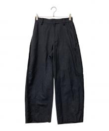 VERMEIL par iena（ヴェルメイユ パー イエナ）の古着「24SS シャークスキンフリンジカーブパンツ」｜ブラック