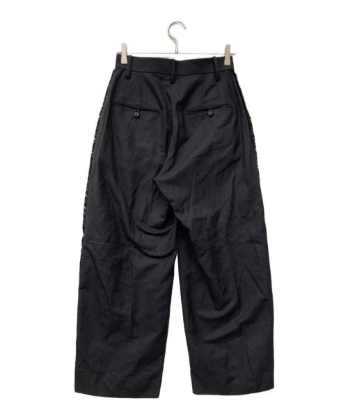 VERMEIL par iena（ヴェルメイユ パー イエナ）VERMEIL par iena (ヴェルメイユ パー イエナ) 24SS シャークスキンフリンジカーブパンツ ブラック サイズ:36の古着・服飾アイテム