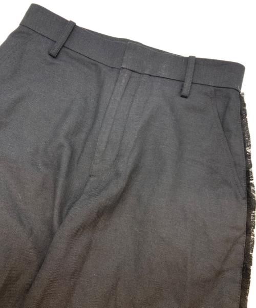 VERMEIL par iena（ヴェルメイユ パー イエナ）VERMEIL par iena (ヴェルメイユ パー イエナ) 24SS シャークスキンフリンジカーブパンツ ブラック サイズ:36の古着・服飾アイテム