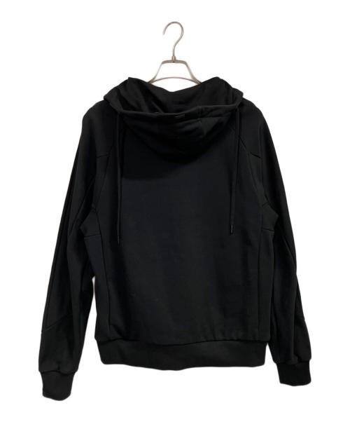 HERNO（ヘルノ）HERNO (ヘルノ) マーセライズドコットンスウェットハーフジップフーディー ブラック サイズ:44の古着・服飾アイテム