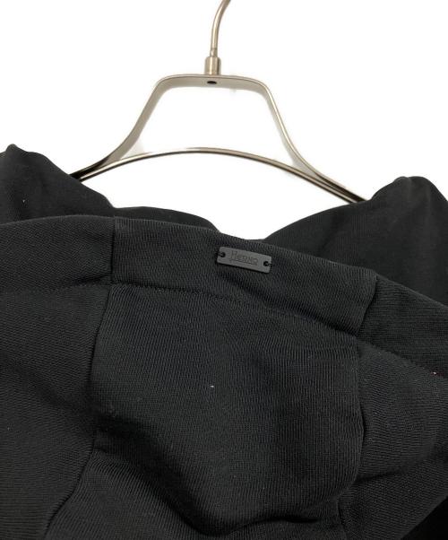 HERNO（ヘルノ）HERNO (ヘルノ) マーセライズドコットンスウェットハーフジップフーディー ブラック サイズ:44の古着・服飾アイテム