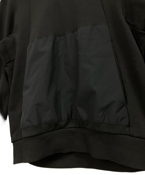 HERNO（ヘルノ）HERNO (ヘルノ) マーセライズドコットンスウェットハーフジップフーディー ブラック サイズ:44の古着・服飾アイテム