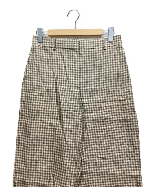 theory（セオリー）theory (セオリー) Linear Check Straight Trouser ベージュ サイズ:2 未使用品の古着・服飾アイテム