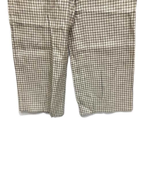 theory（セオリー）theory (セオリー) Linear Check Straight Trouser ベージュ サイズ:2 未使用品の古着・服飾アイテム